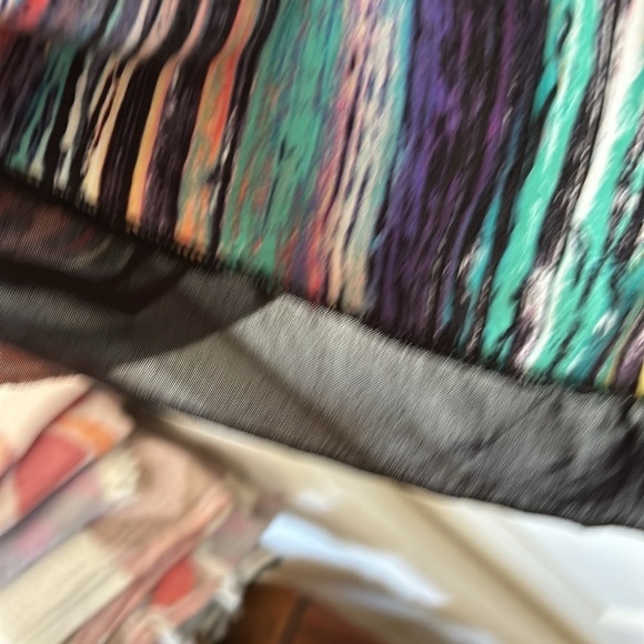 Colorful Neon Dress Semi Sheer Hem Dress Cable & Gauge Size Large - Picture 5 of 5